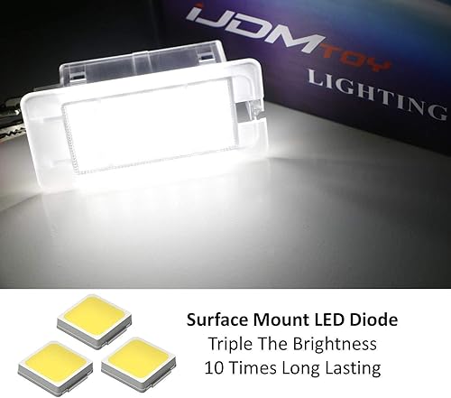 Miniatura 2 de iJDMTOY Luz de carga LED blanca de xenón compatible con Hyundai Accent Elantra Genesis Coupe Sonata, Kia Optima Forte Rio K900, etc., repuesto OEM