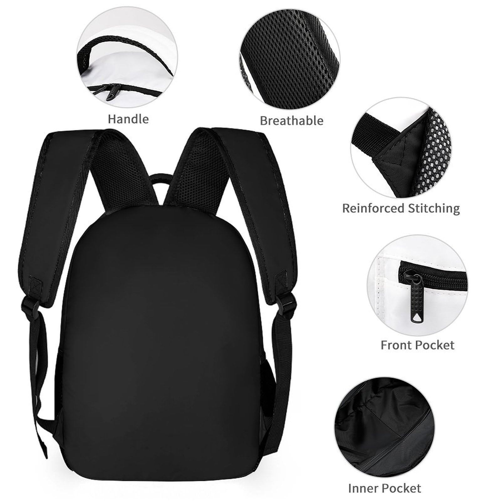 Cereal Killer Michael - Set di tre pezzi con zaino leggero con astuccio e borsa per il pranzo, zaino grande da viaggio, materiale scolastico, regali per studenti, Mvzdq-c-1, One Size, Set di