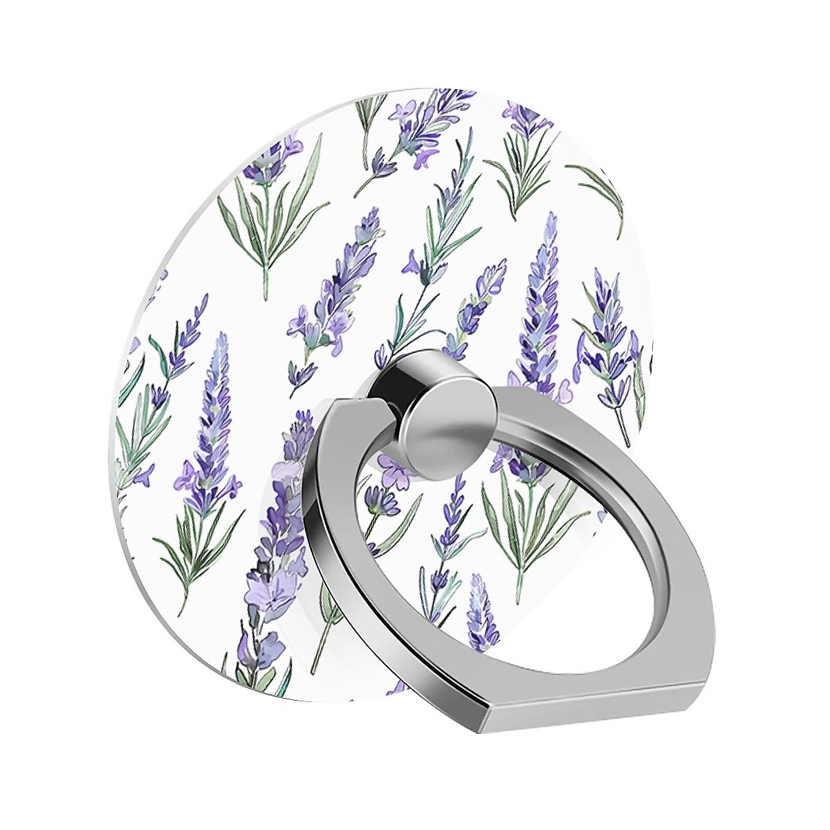 Soporte de teléfono móvil de anillo morado lavanda para funda de iPhone 8