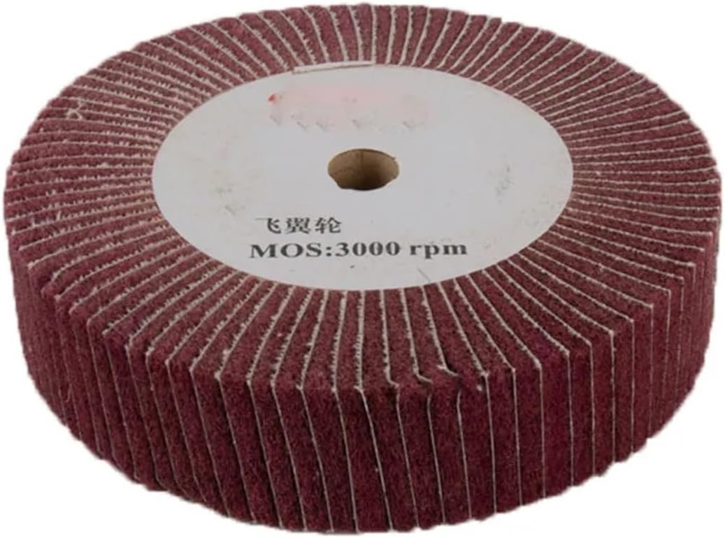 Buffing Wheel 1Pc Non-Woven Scouring Pad 4"/5"/6"/8"/10"/12" Grinding Wheel Flap Mop Polishing Wheel Nylon Fiber Disc 20mm Bore 2" Thickness(Grit 240,300x50mm)
