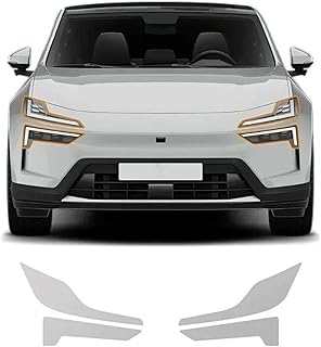 Car Headlight Protection Tint Film Smoke Black TPU Protective Transparent Sticker,Fit for Polestar 4 2024-On
