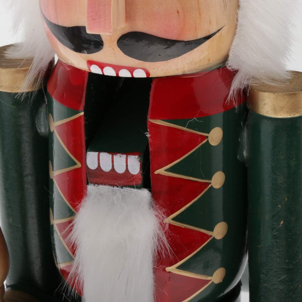 Vintage 50cm Wooden Nutcracker Soldier Puppet Doll Home Decor - Festive Christmas Nutcracker Collectible Wood Figure - Handmade Classic Soldier Puppet Toy - Style3