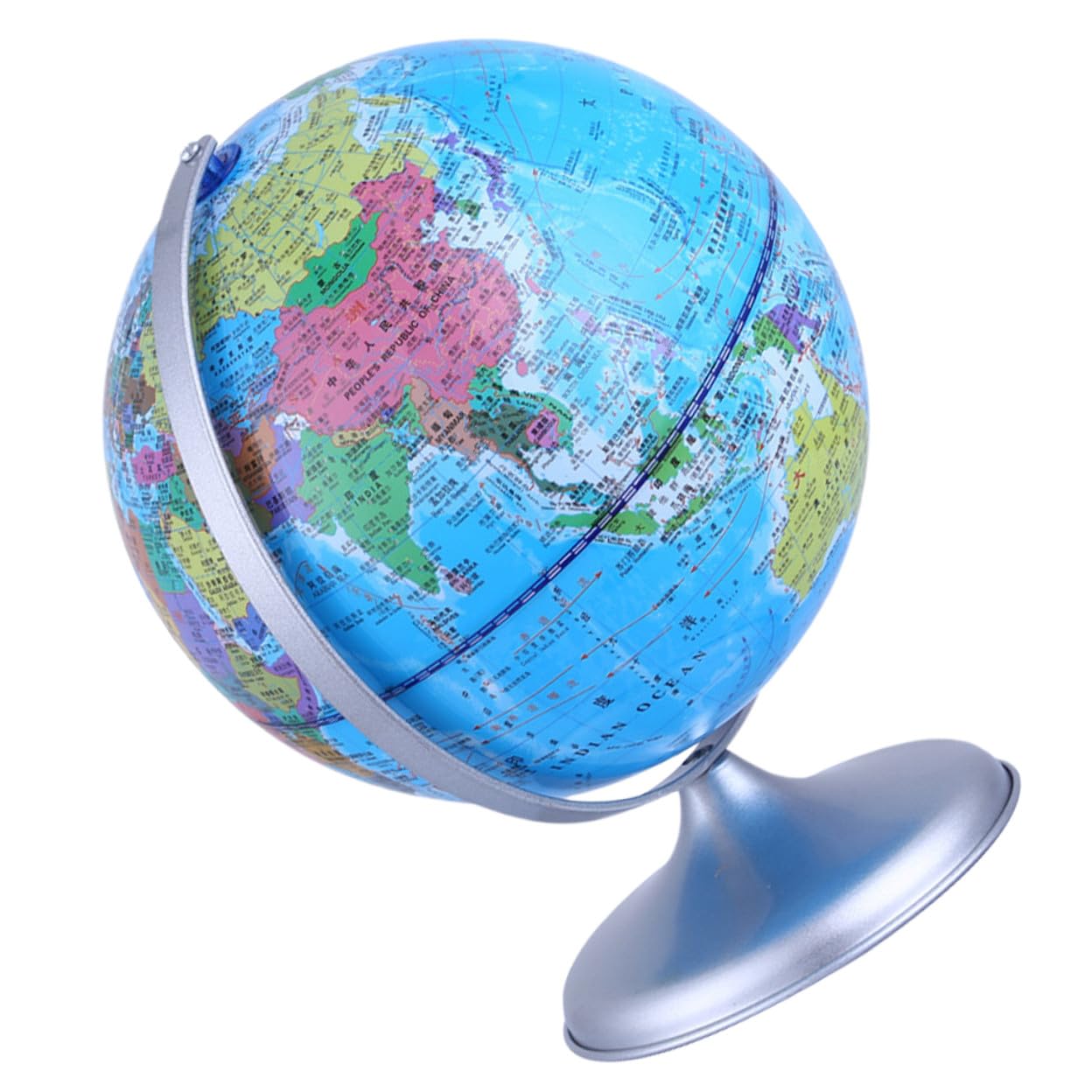 Schülerglobus 20cm Kunststoff Tischdekoration Lehrmittel für Schule | Schulanfang Party, Schulkinder Geeignet, Rotierbar mit Abnehmbarem Sockel, Geografie Motiv für Büro