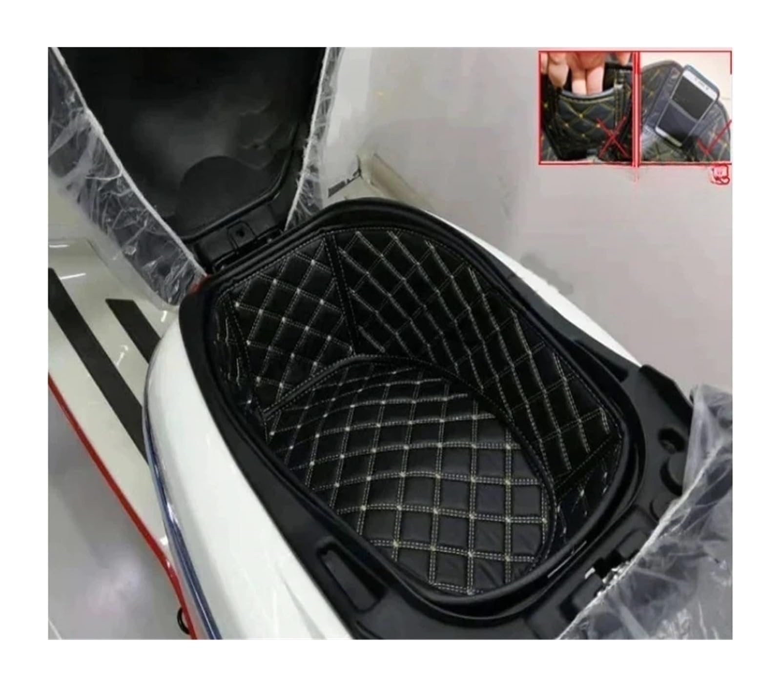 Fodera Baule Moto Rivestimento interno per bagagliaio moto per DJANGO QP150T-C Django 150 Sf3 SF4 2019-2022