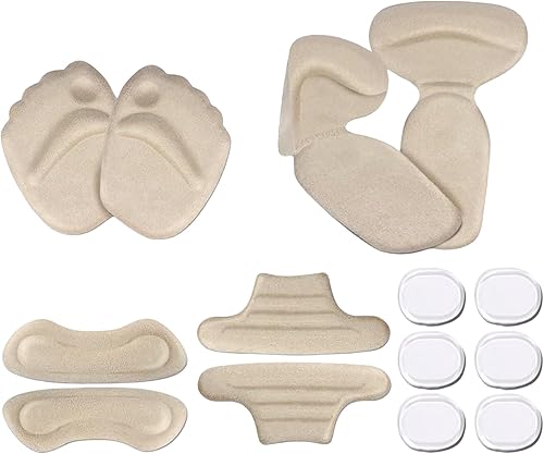 Miniatura 10 de Almohadillas de tacón alto, agarres de talón, inserciones de talón, cojín de tacón alto en el antepié, plantillas de tacón alto para prevención de