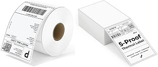 Thermal Direct Label (Pack of 500 4x6 Per Roll Labels)+4"x6" Direct Thermal Labels