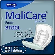 MoliCare Premium Form STOOL: Incontinence Pads for Reliable Protection against Faecal Incontinence with Special Pockets for Use with MoliCare Premium Fixpants, Pack of 32