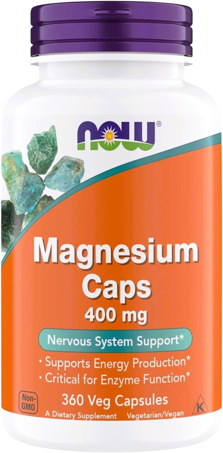 Supplements, Magnesium 400 mg, Supports Energy Production, Enzyme Function, Nervous System Support, 360 Veg Capsules