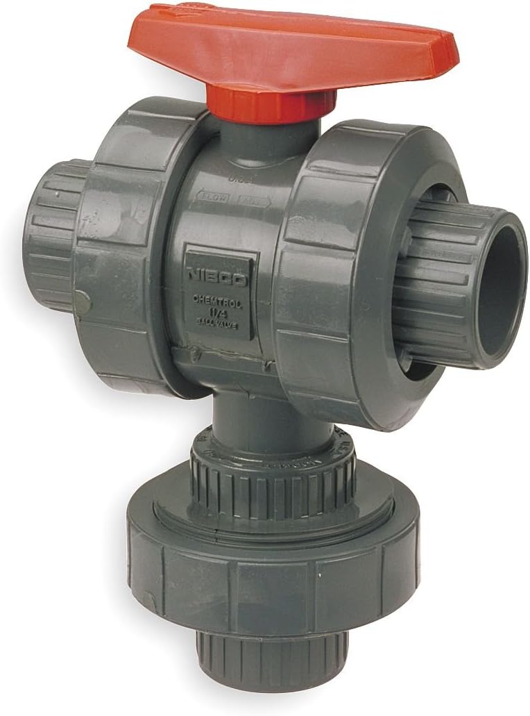 PVC Ball Valve 3-Way Union 2"