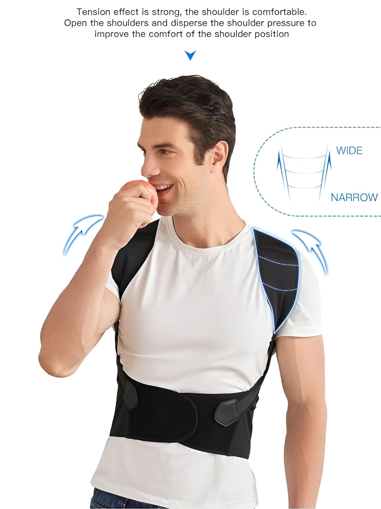 GROWTOP neoprene Posture Corrector Belt For Men & Women | Back Pain Relief Posture Corrector | Shoulder, Back Support Belt | Back Straightener Brace For Spine | Clavicle Support | Universal Size - Image 6 thumbnail