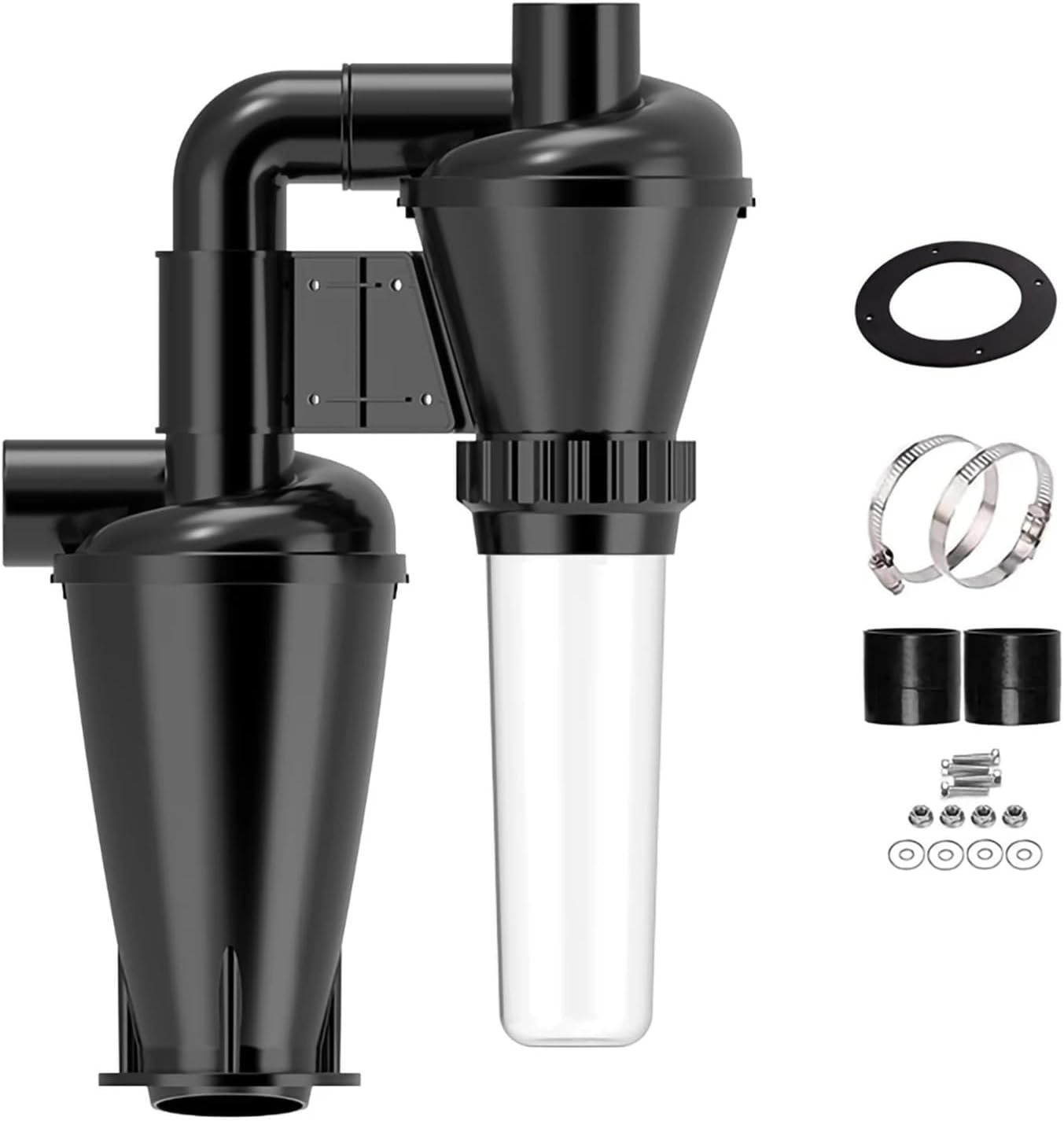 bdfndjnm Double Filtration Cyclone Dust Collector for Woodworking - 50mm/2'' DIY Turbocharged Industrial Separator(Only Second Colle...)