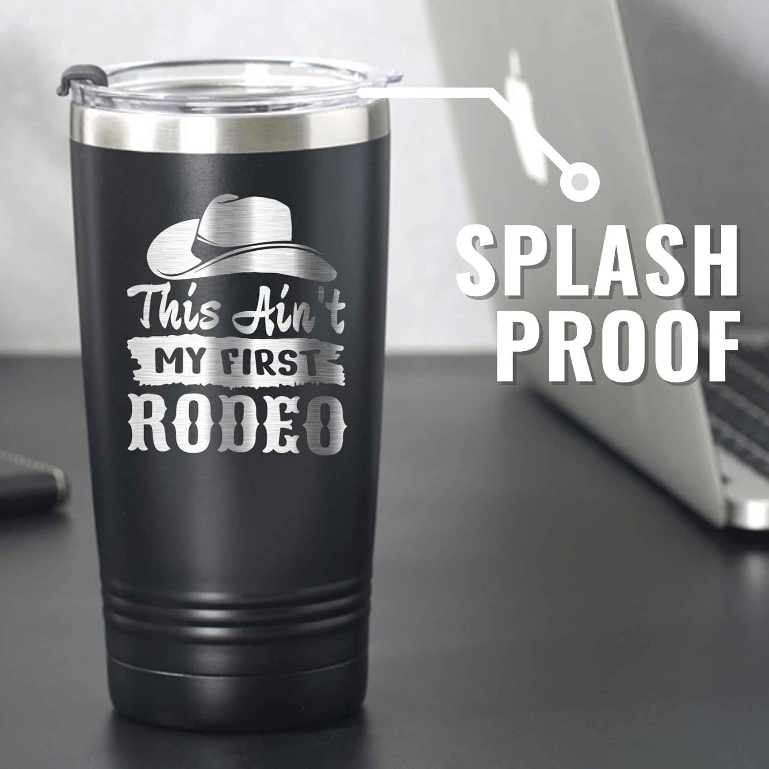 Onebttl Funny Cowboy & Cowgirl Gifts for Men & Women, 20oz Stainless Steel Insulated Travel Mug, Perfect for Cowboy & Cowgirl - Image 4