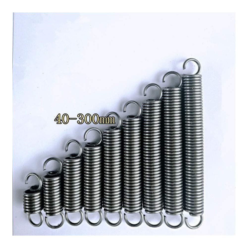 DINGGUANGHE-CUP Extension Springs Stainless Steel Tension Extension Spring Manufacturer 2mm Wire Diameter X 18mm Out Diameter X (105-150) mm Length Multipurpose (Size : 115mm Length)