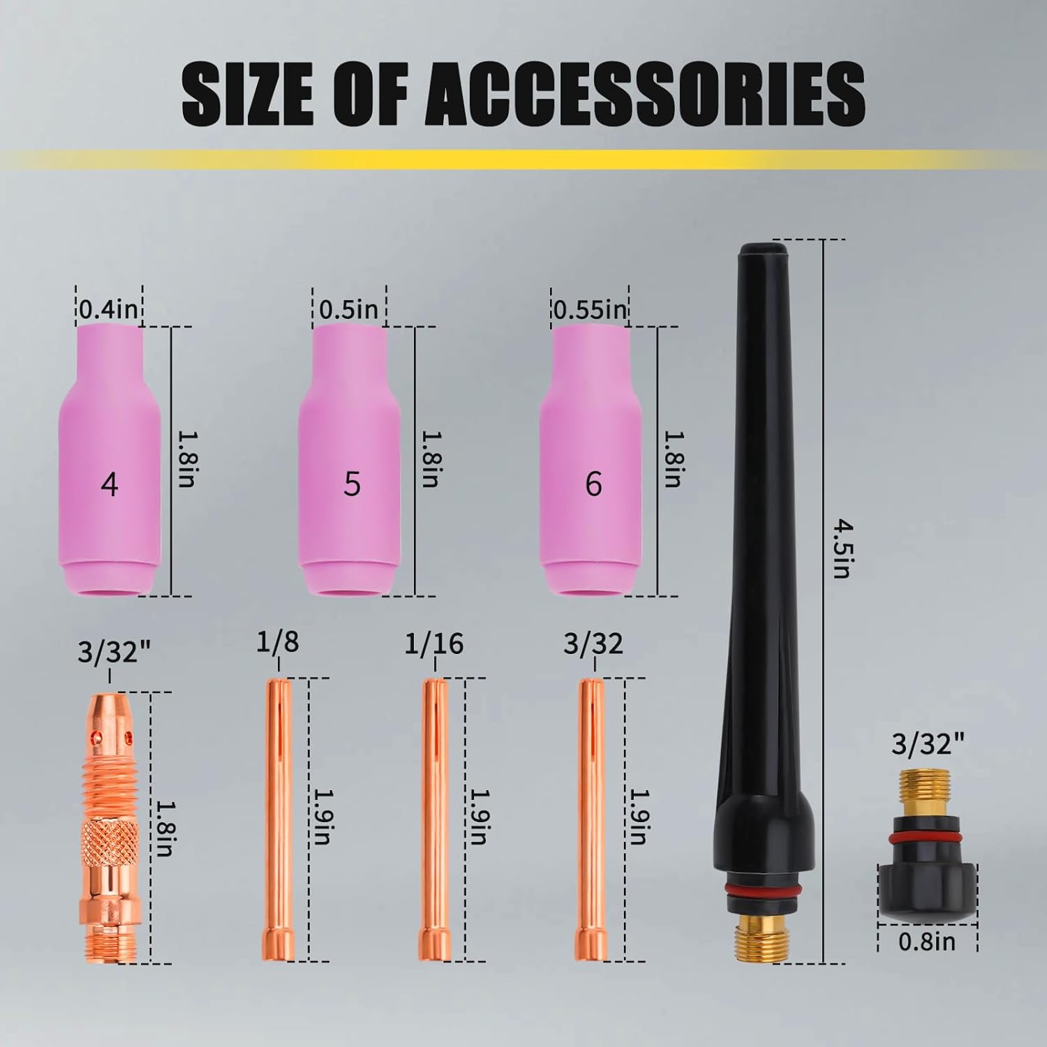 SIMDER MIG Welder 250A Accessories Overview