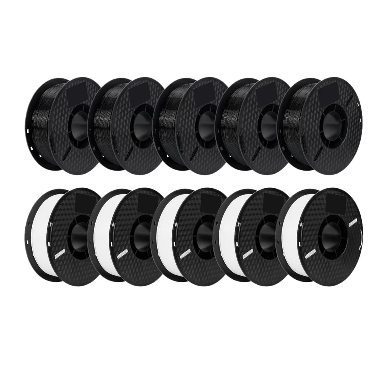 10 Kg PLA/ABS/PETG Filament 1,75 Mm Czarny Biały Szary 10 Rolek PLA ABS PETG Plastik Do Drukarki 3D - Kompatybilny Z KINGROON(PLA 10kg Black)