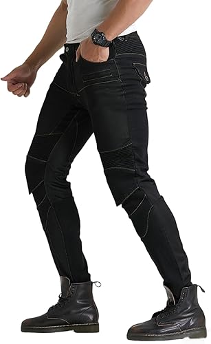 Miniatura 2 de LOMENG Pantalones de malla para motociclista, transpirables, con armadura CE2, pantalones de motociclista versátiles