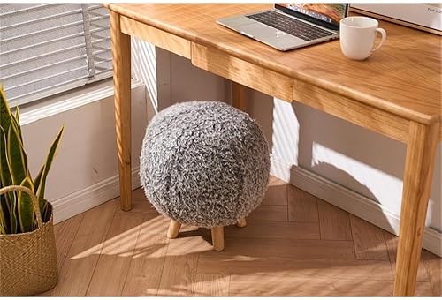 Miniatura 4 de Home 2 Office Groovy Taburete otomano y reposapiés silla de tocador esponjosa para sala de maquillaje o dormitorio color rosa