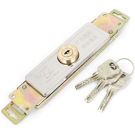 Amazon Uxcell ドアロック ロックシリンダ シャッター用 置き換え 鍵付き 倉庫 ガレージ ドア用金物