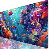 【Imperméable】 Tapis de souris en cas de salissure, les taches s'enlèvent facilement avec un chiffon ou un essuie-tout humide. Très pratique.