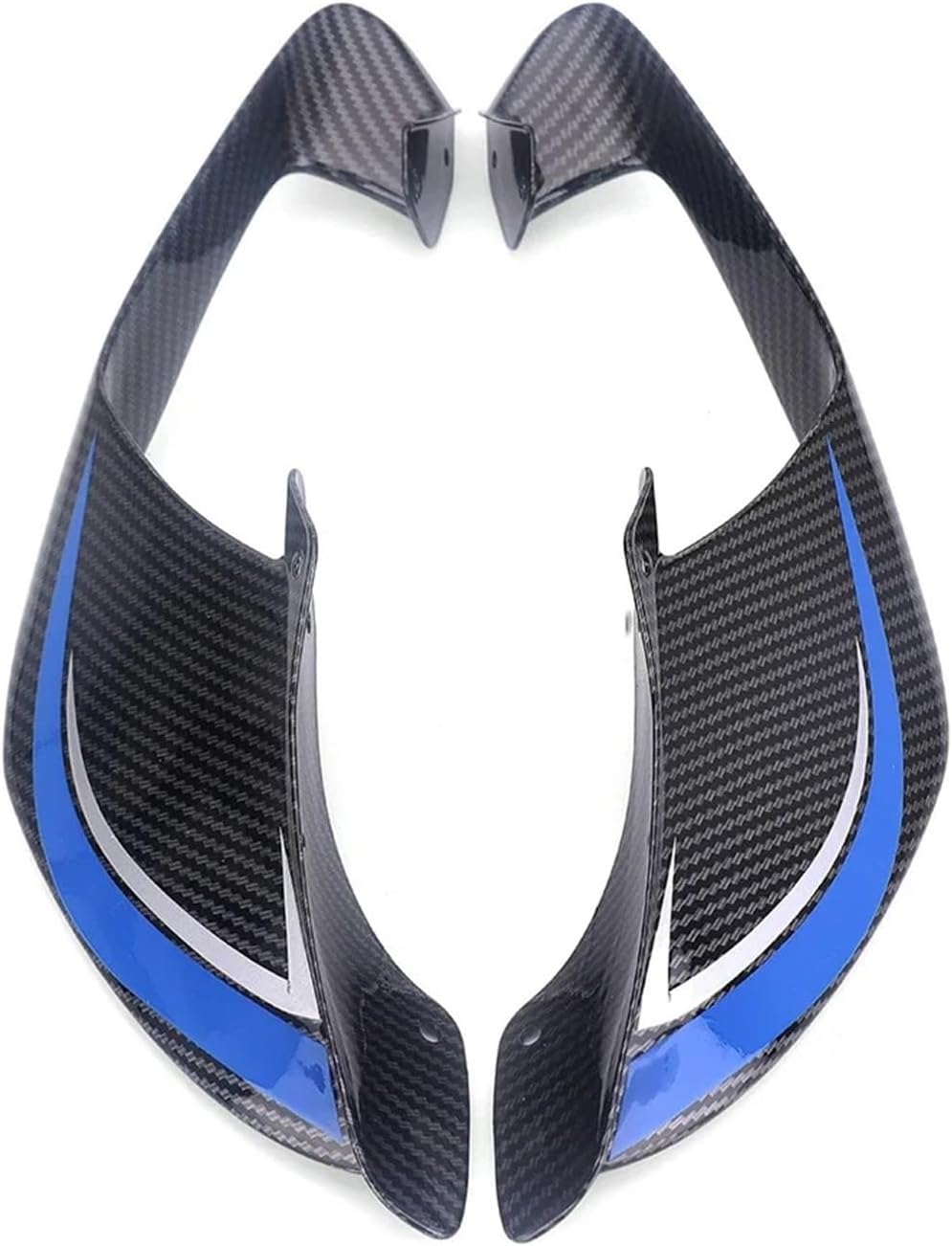 YZF-R1/R1M 2020-2025 Fixed Side Wing Spoilers - Racing Aerodynamic Kit, Boosts Downforce, Motorcycle Parts(ABS Carbon Blue)