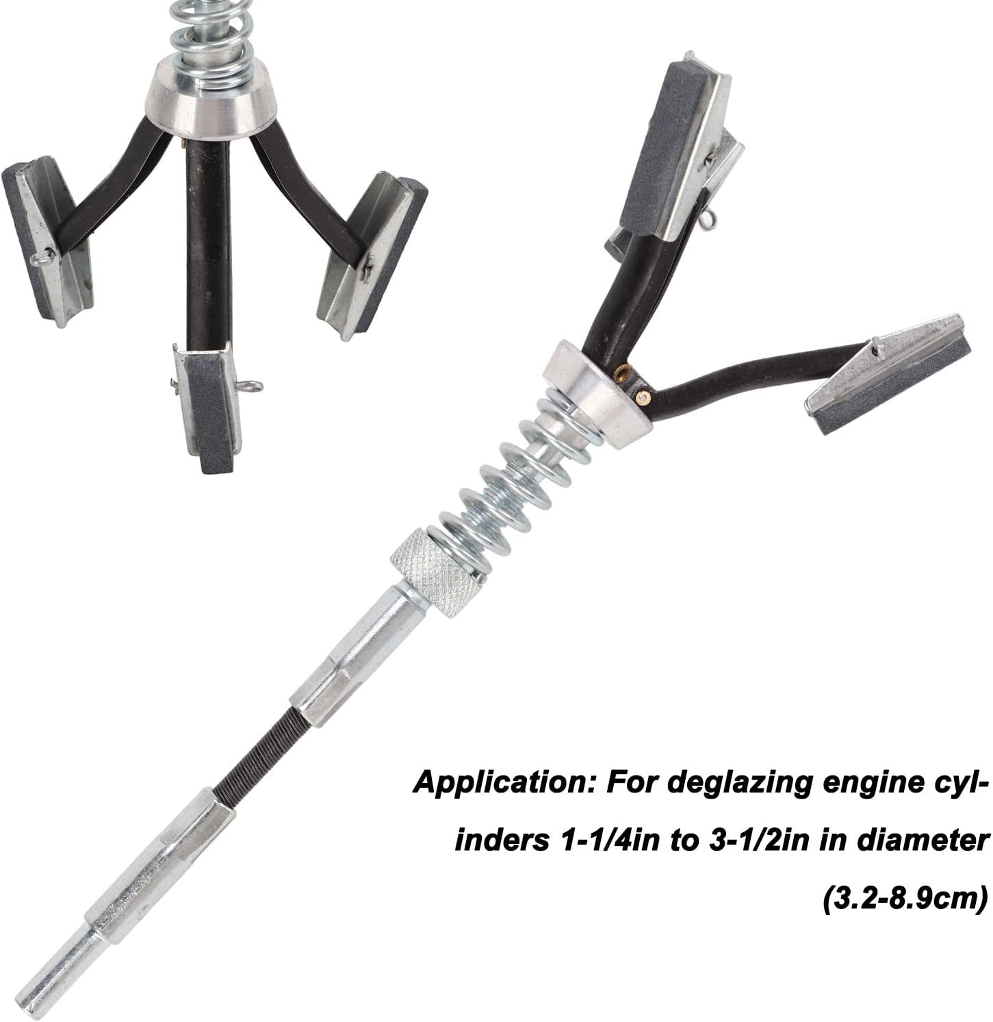 Yctze Engine Cylinder Deglazer 1‑1 4in to 3‑1 2in Adjust powersports cylinder headscylinder hone cylinder hone tool Engine Cylinder Hone Deglazer Engi