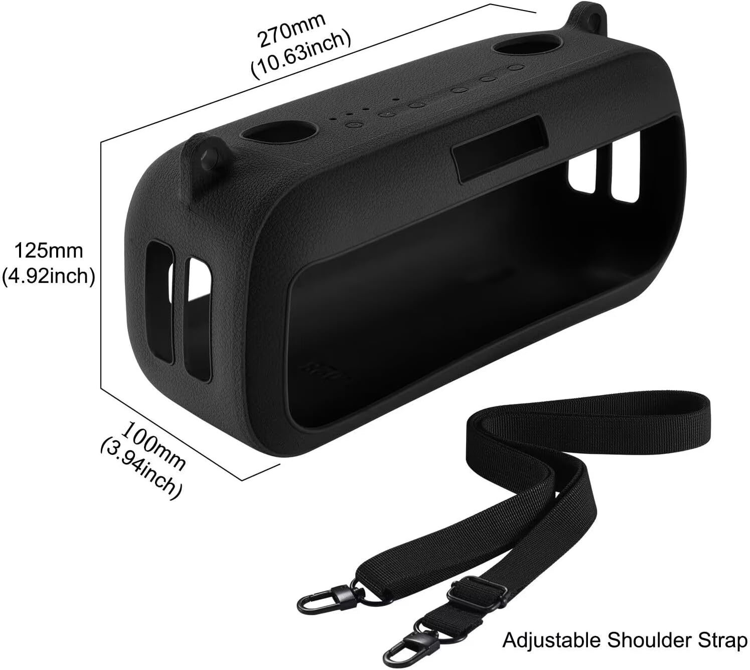 Protective Case for Bose SoundLink Max Speaker, Silicone Case Cover with Shoulder Strap for Bose SoundLink Max - Image 5