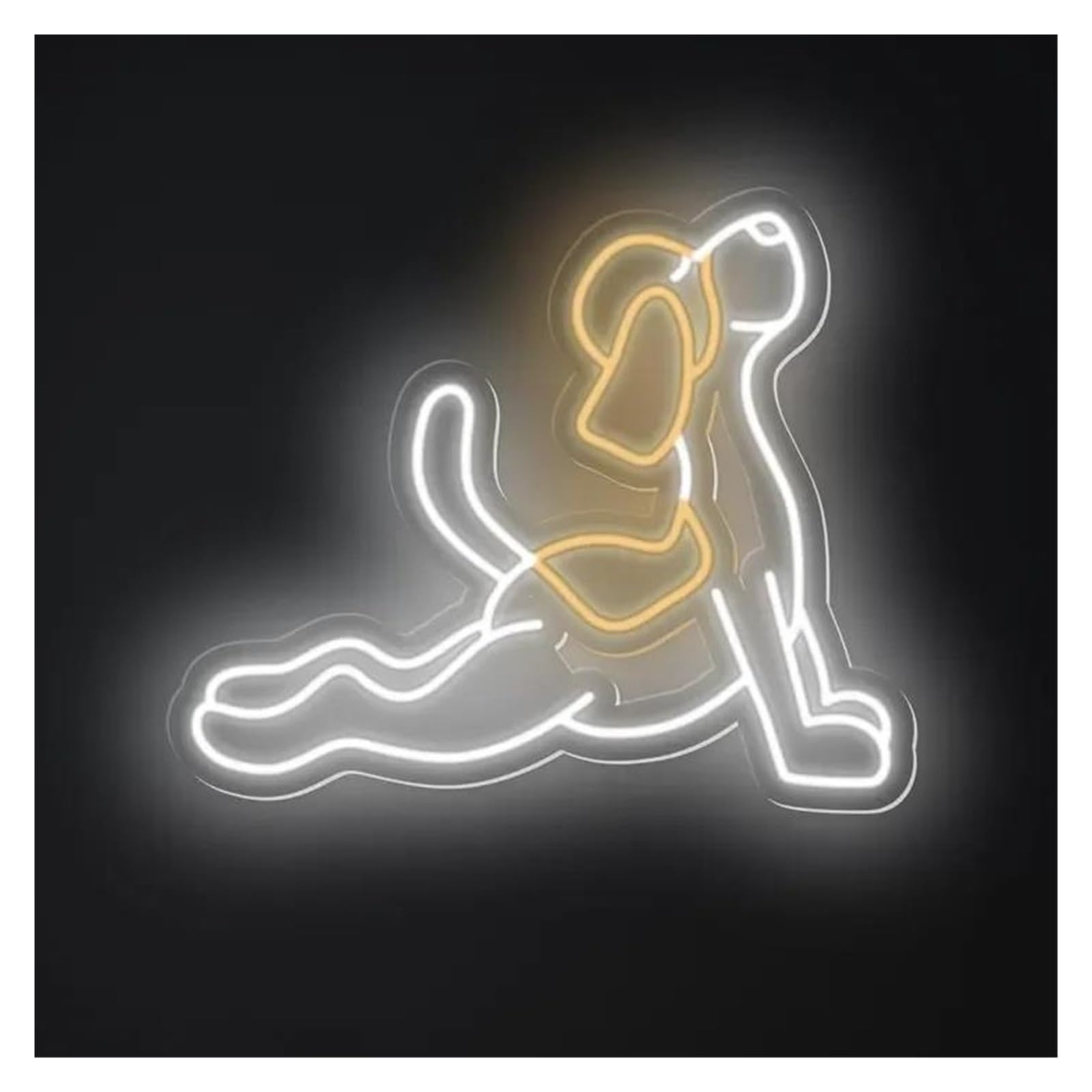 Scritta luminosa Insegna Al Neon A Con Cane Yoga, Decorazione Da Parete Per Interni, Dimmerabile, Per Amanti Degli Animali, Decorazione Per Camera Da Letto Per Bambini