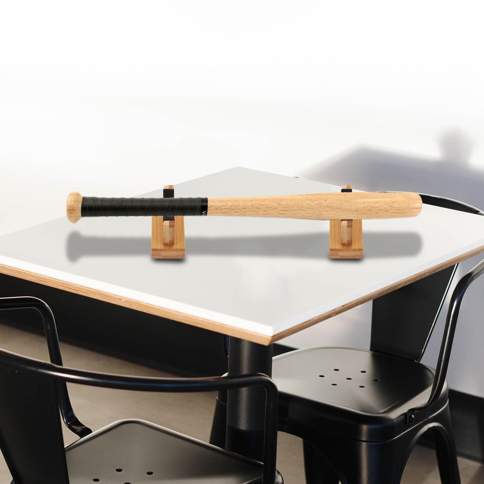 BESPORTBLE Holz Baseballschläger Ständer: Baseballschläger Halterung Tisch Displayhalter Horizontale Rack Halterung für zu Hause
