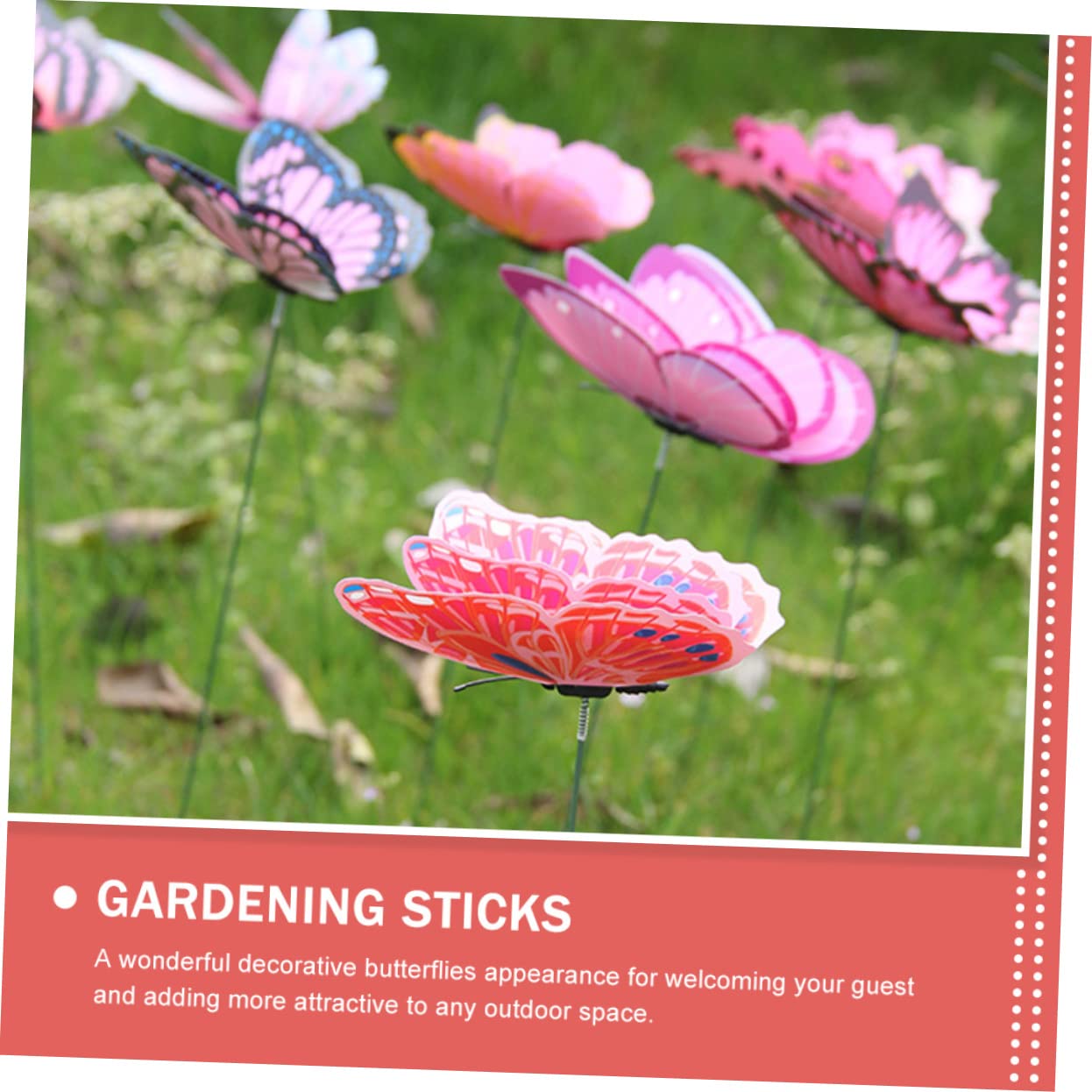 Sosoport 80stücke Teiliges Schmetterlings-gartenstecker Dekorative Dekorationen Für Blumenbeete Und Pflanzgefäße Lebensechte Gartenornamente Für Gartenverschönerung