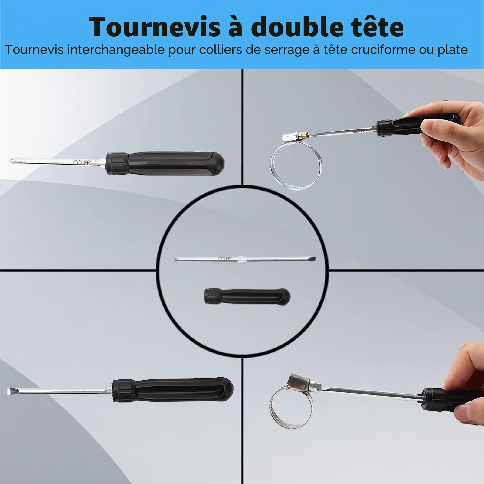 CCLIFE 9 pièces coffret de Pinces pour colliers de serrage Pince a collier réparation