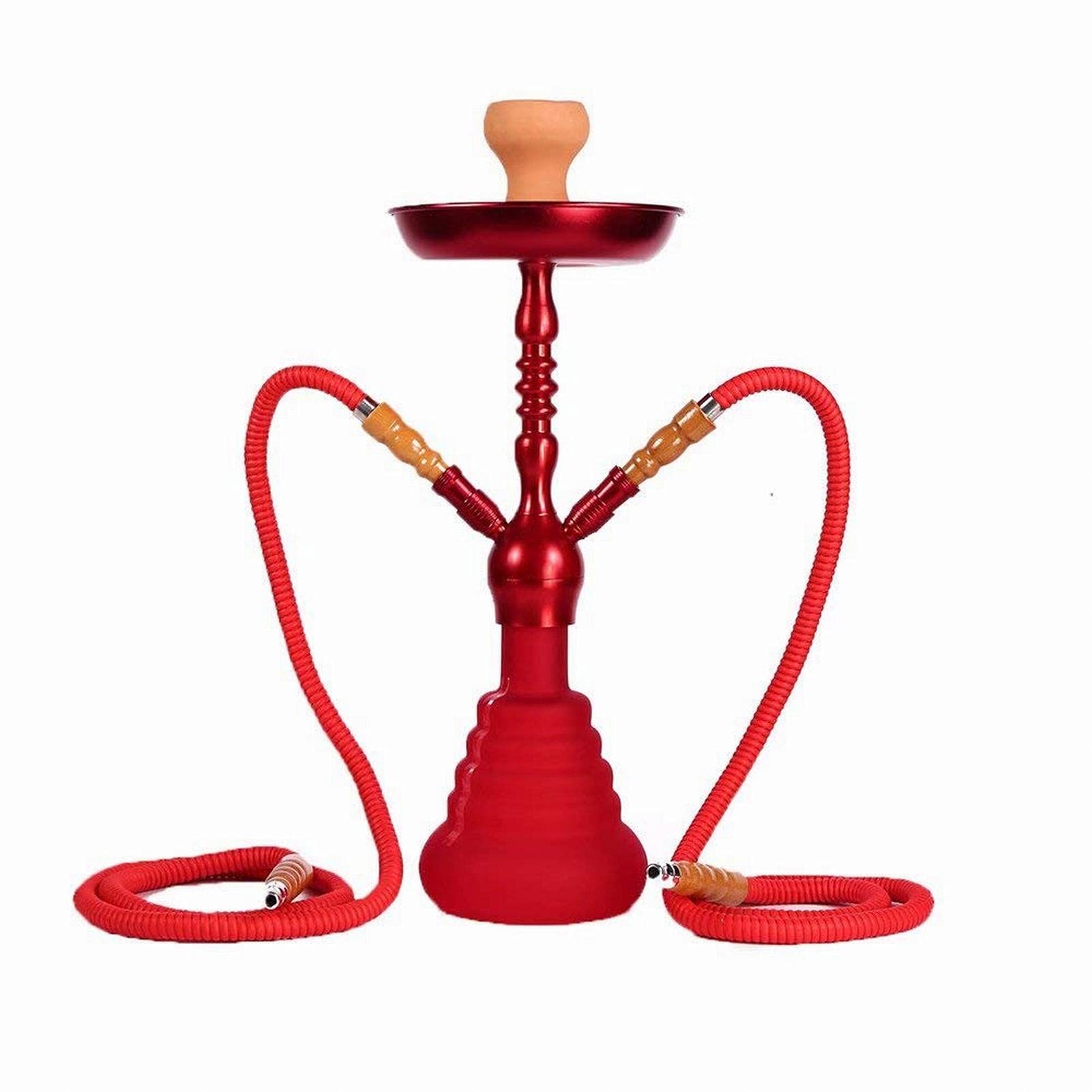 Set Di Narghilè In Vetro Da 55 Cm Con 2 Tubi Flessibili E Accessori Per Narghilè Con 2 Tubi Flessibili E Accessori Per Narghilè Per Caffè, Famiglie E Bar, Feste
