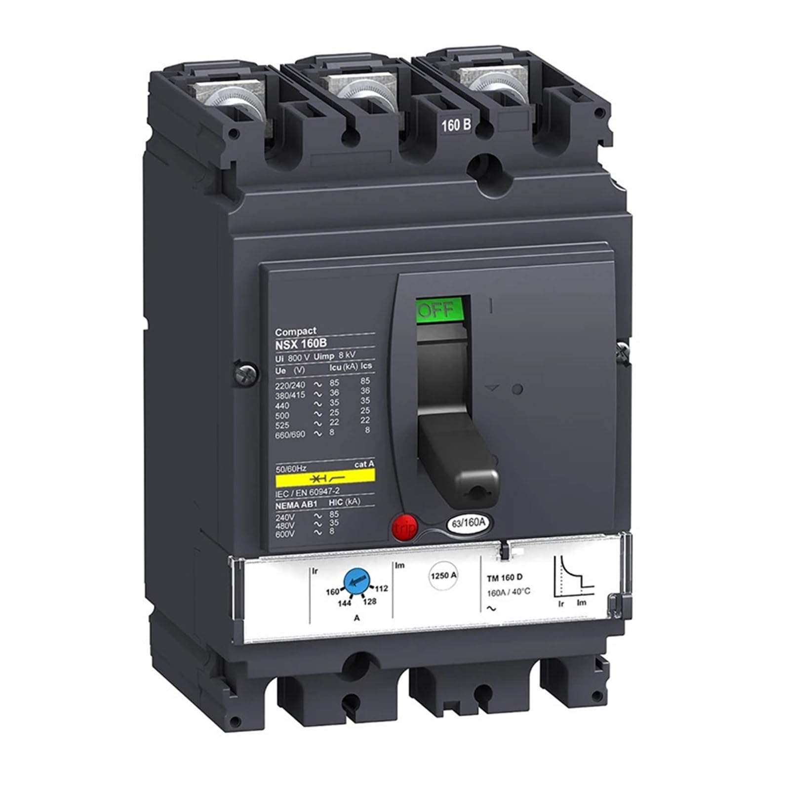 YFHGULBTK LV430300 Molded case Circuit Breaker NSX160B TMD 160A 3p2d 25kA