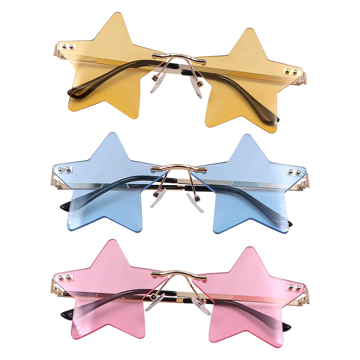 Tiardey 3PCS Star Sunglasses Fancy Dress Party Eyeglasses for Party Fancy Dress Costume