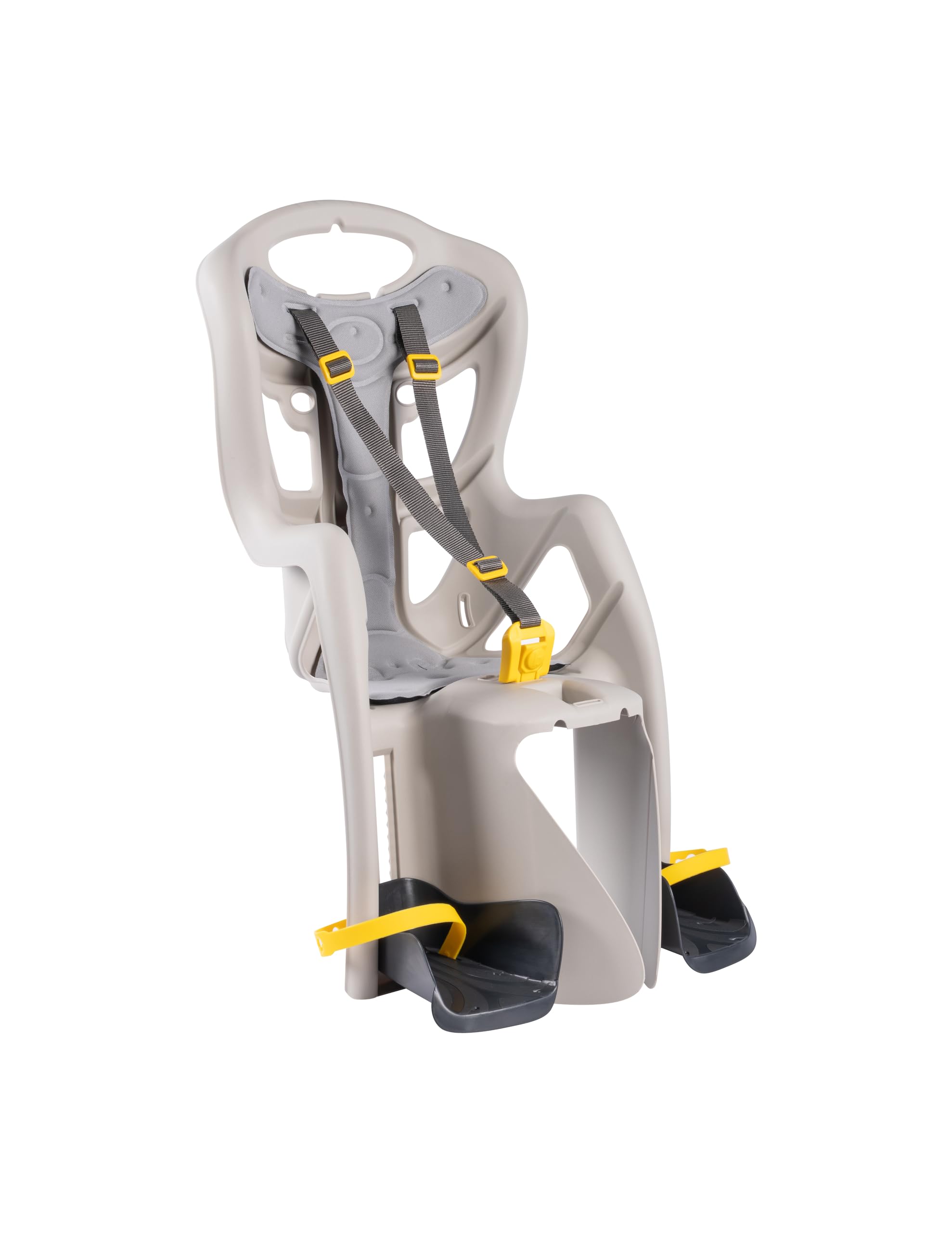 Bellelli | Pepe - Seggiolino Posteriore per Bicicletta - per Bambini Fino a 22 kg, da 3 a 8 Anni - Si Fissa al Portapacchi - Colore Silk Grey