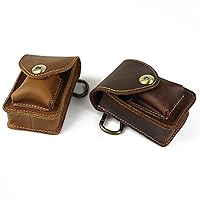 Vista 6 de Estuche de cuero para cigarrillos, cierre de metal, estuche de cigarrillos de cuero para mujer, estuche de cigarrillos que puede sostener un