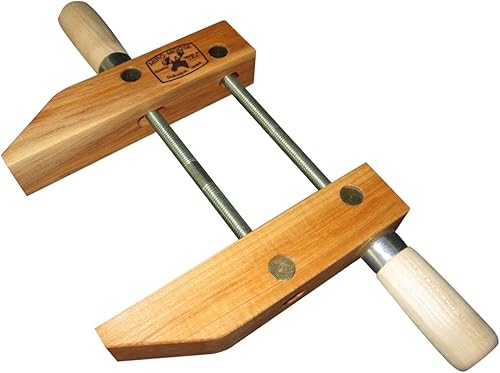 Dubuque Clamp Works Abrazadera de tornillo de mano de madera hecha en EE. UU. Mandíbula de arce dura de 10 pulgadas