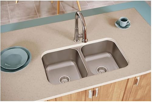 Miniatura 12 de Dayton DCFU3118 - Fregadero de acero inoxidable con doble cuenco