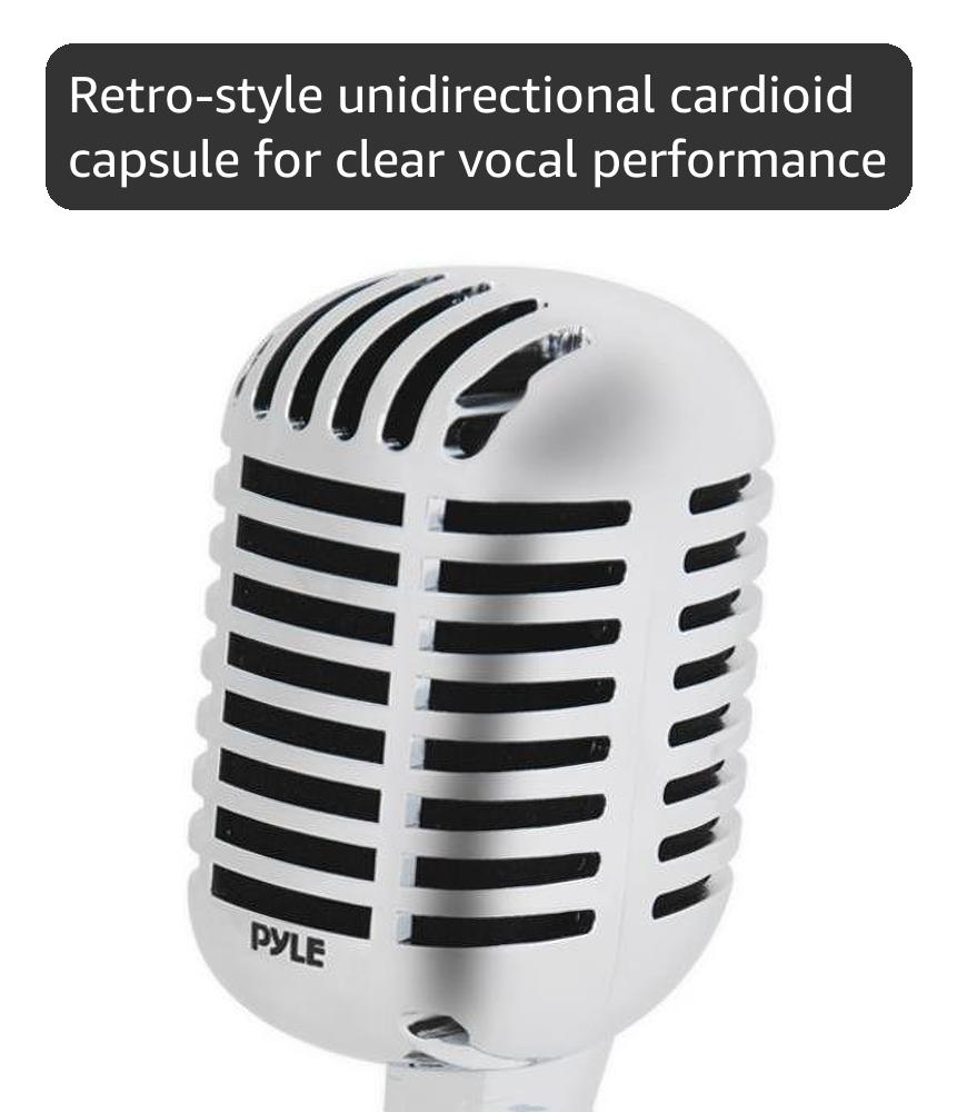 Amazon.com: Pyle Classic Retro Dynamic Vocal Microphone - Old