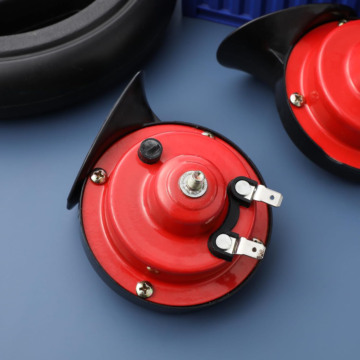 2 Pack 12v Electric Snail Car Horns Loud Vehicle Replacement
