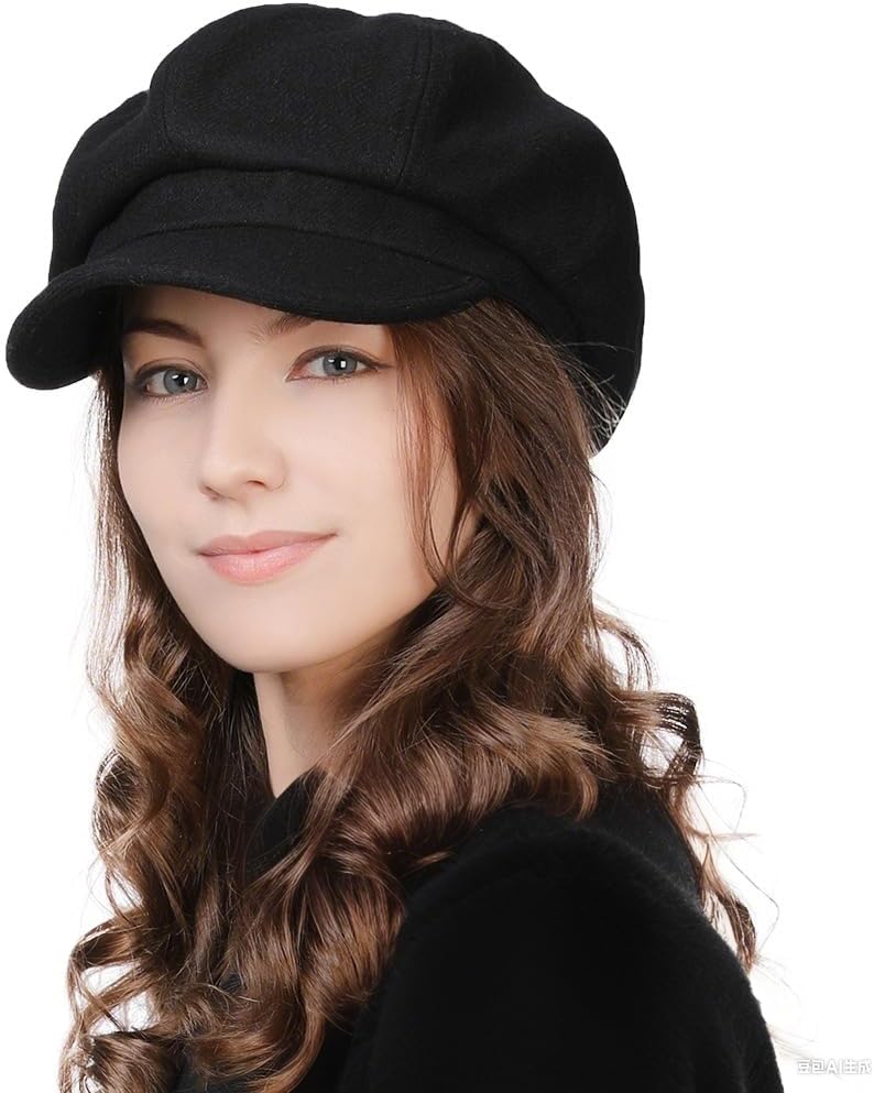 Comhats Wool Fashion Newsboy Hats for Women Winter Warm Pageboy Cabbie Cap Beret