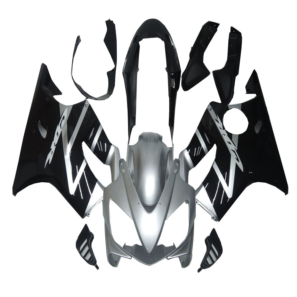 2004 2005 2006 2007 CBR600 F4I Fairings fit for Honda Silver Black Bodyframe Kit aa02