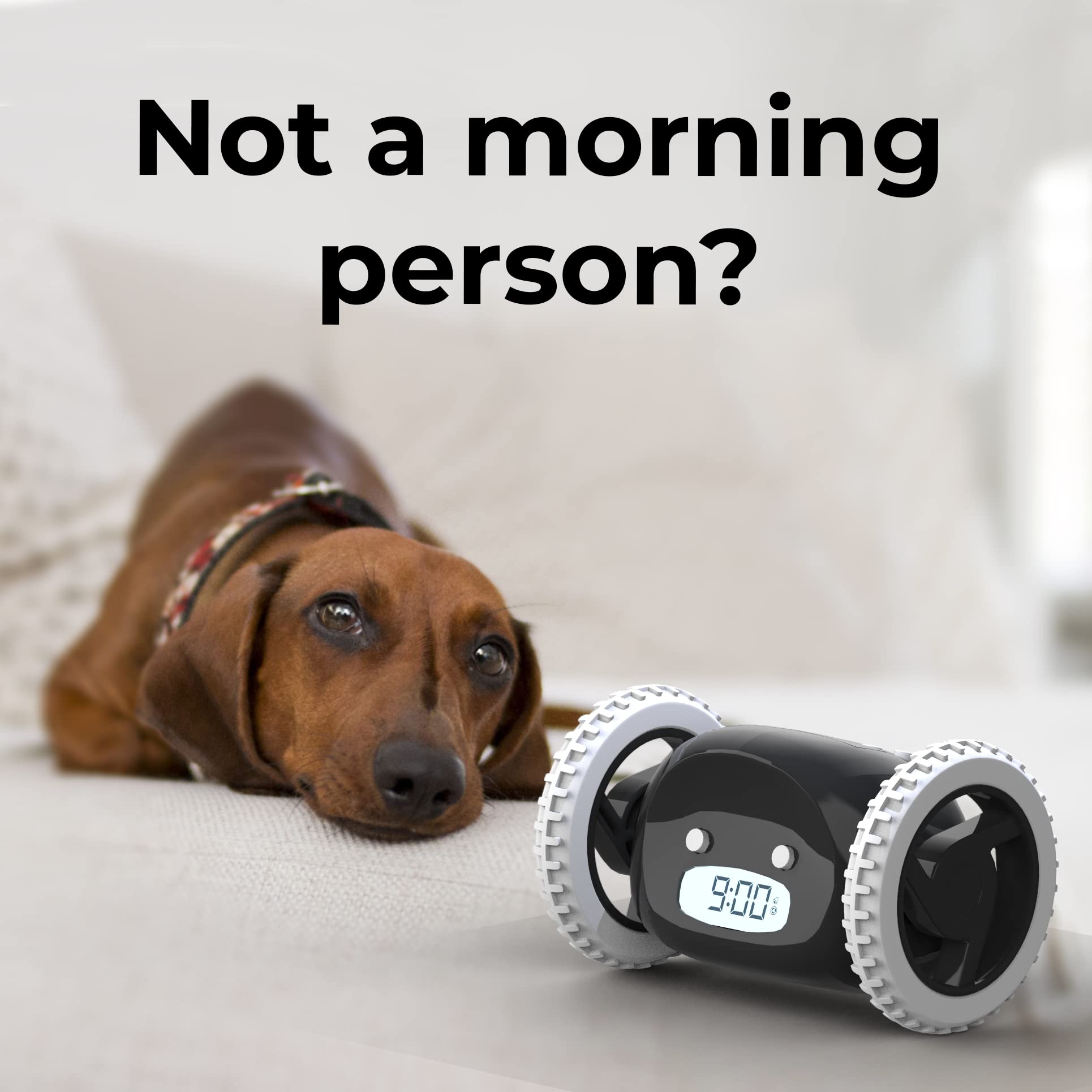 Buy CLOCKY Alarm Clock on Wheels (Original) Extra Loud for Heavy