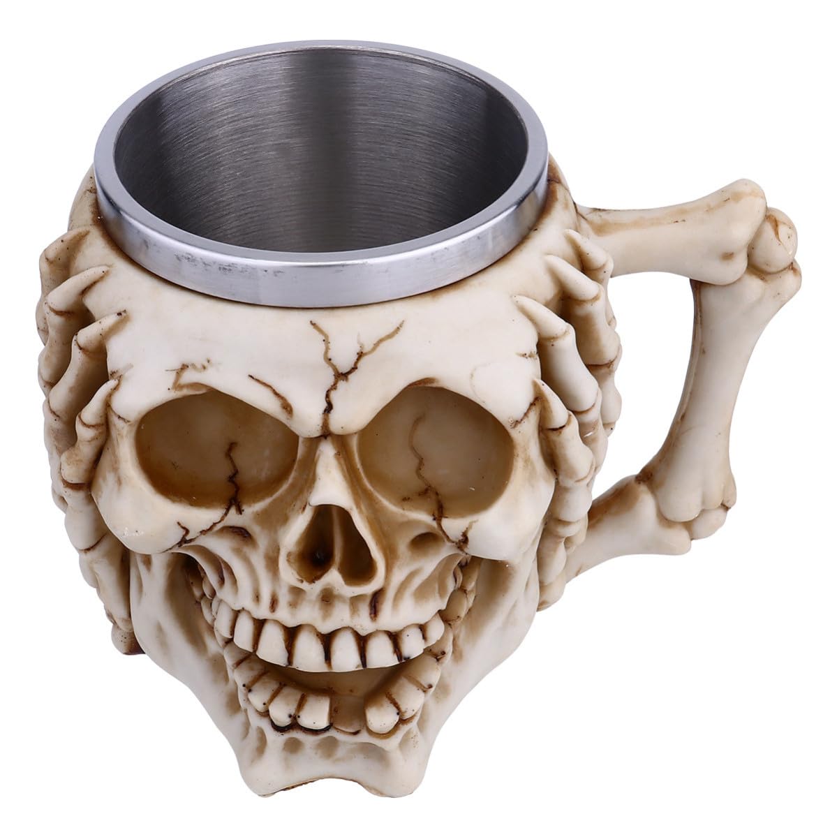 Jarra de cerveza calavera 3D un regalo divertido y original para amantes del terror