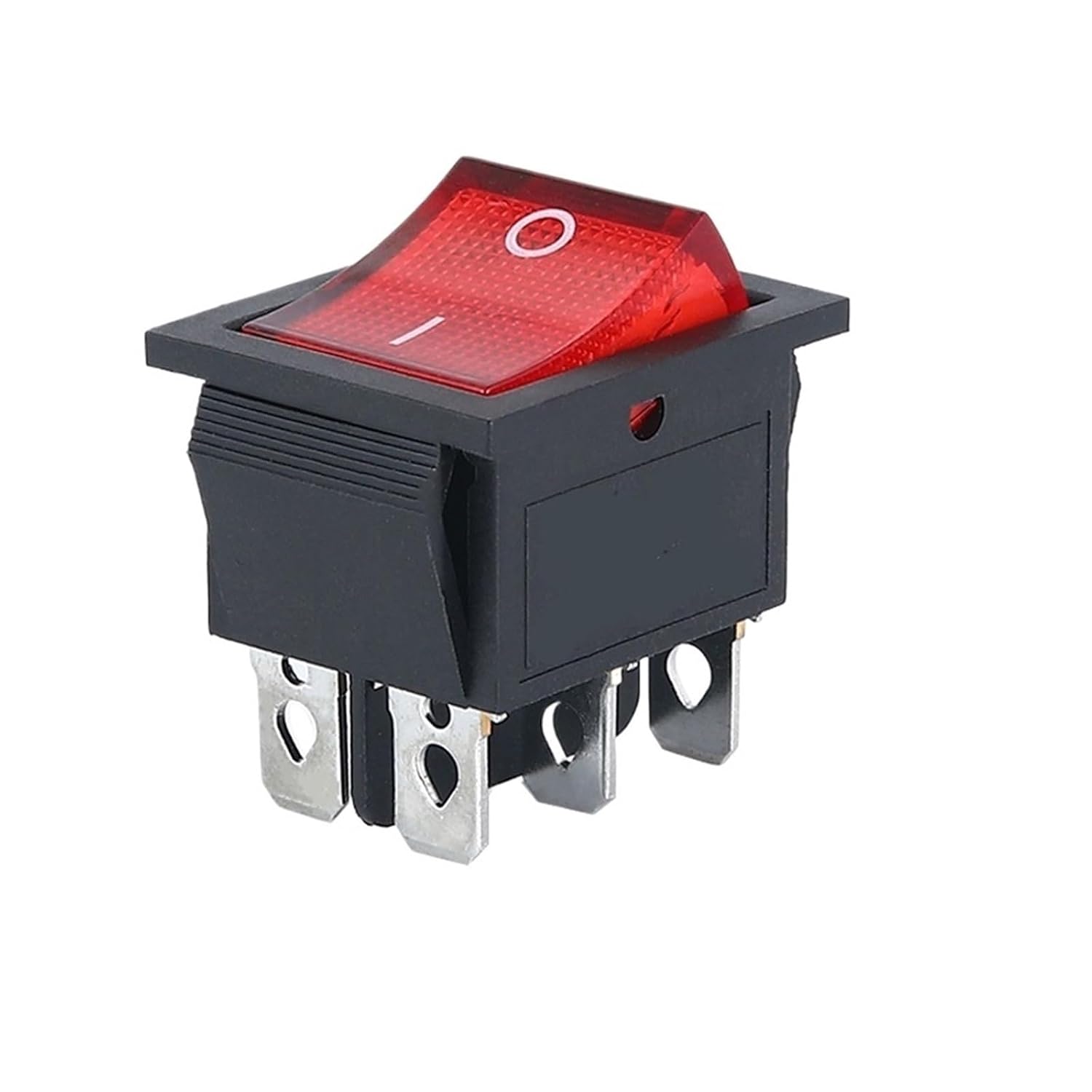 Boat Rocker Switch Toggle Power 50Pcs Latching/Momentary Rocker Switch Power I/O l/O/ll 4 Pins/6 Pins with Light 16A 250VAC/25A 250V 20A 125VAC(2position 6PIN B)