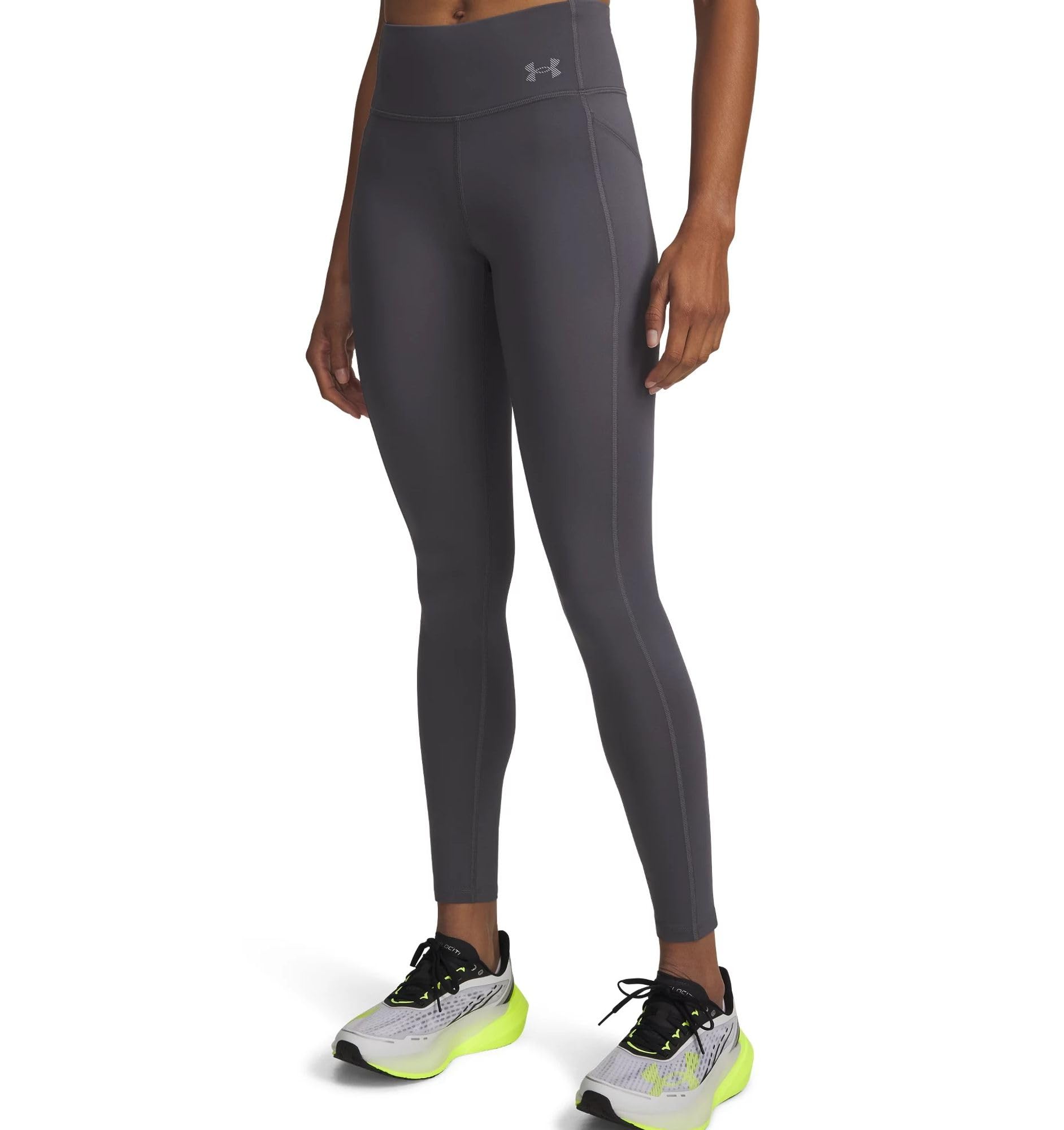 Under Armour Women's Gray Velociti Tights Castlerock / Reflective L