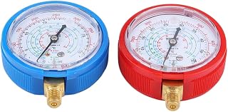 MABSSI 2Pcs Car Low Tester Gauge Car Air Conditioner Refrigerant Pressure Gauge Kit for R410A R134A R22 Refrigerant
