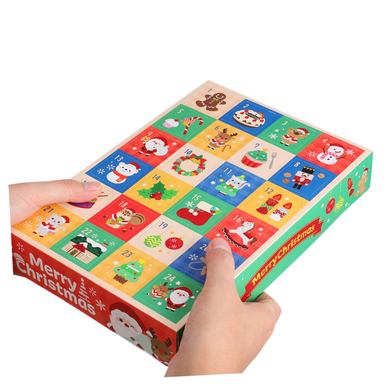 EPIGEIST 15 Piezas Caja de Calendario de Regresiva para Navidad Cajas Vacías de Calendario de Adviento de Bricolaje de Dulces y Regalos de Vacaciones