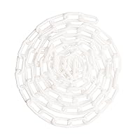 Vista 1 de US Weight (Fabricado en Estados Unidos) Cadena de seguridad de plástico blanco de 2 pulgadas x 100 pies. Tecnología resistente a los rayos UV