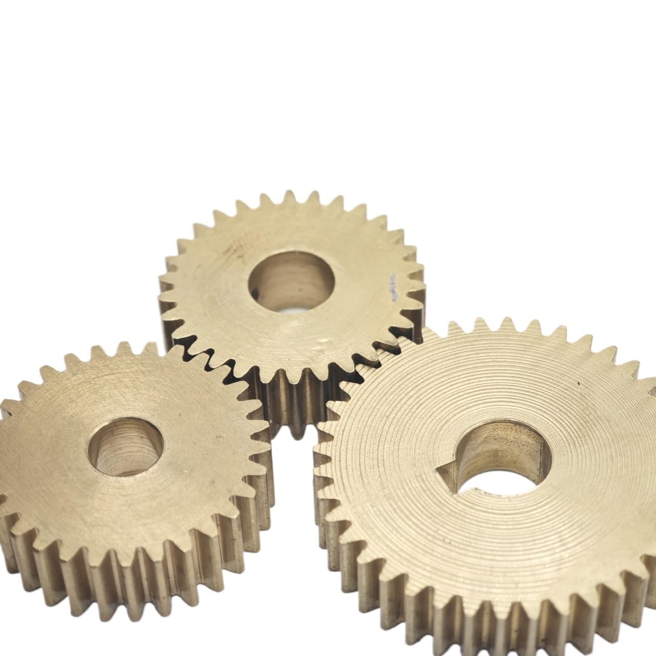 52 Teeth Copper Flat Gear 32.4mm Diameter 5mm Thickness 0.6 Module Cylindrical Spur Gear 0.6M 52T Straight Teeth Pinion Mechanical(5MM bore)