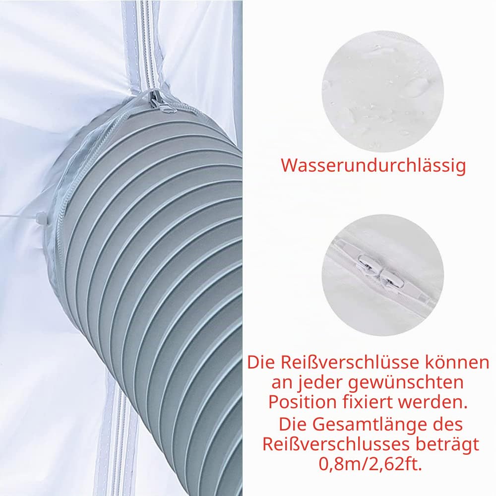 Ventana para acondicionadores de aire y deshumidificadores 3/4 m de control de clima para tragaluces (blanco)